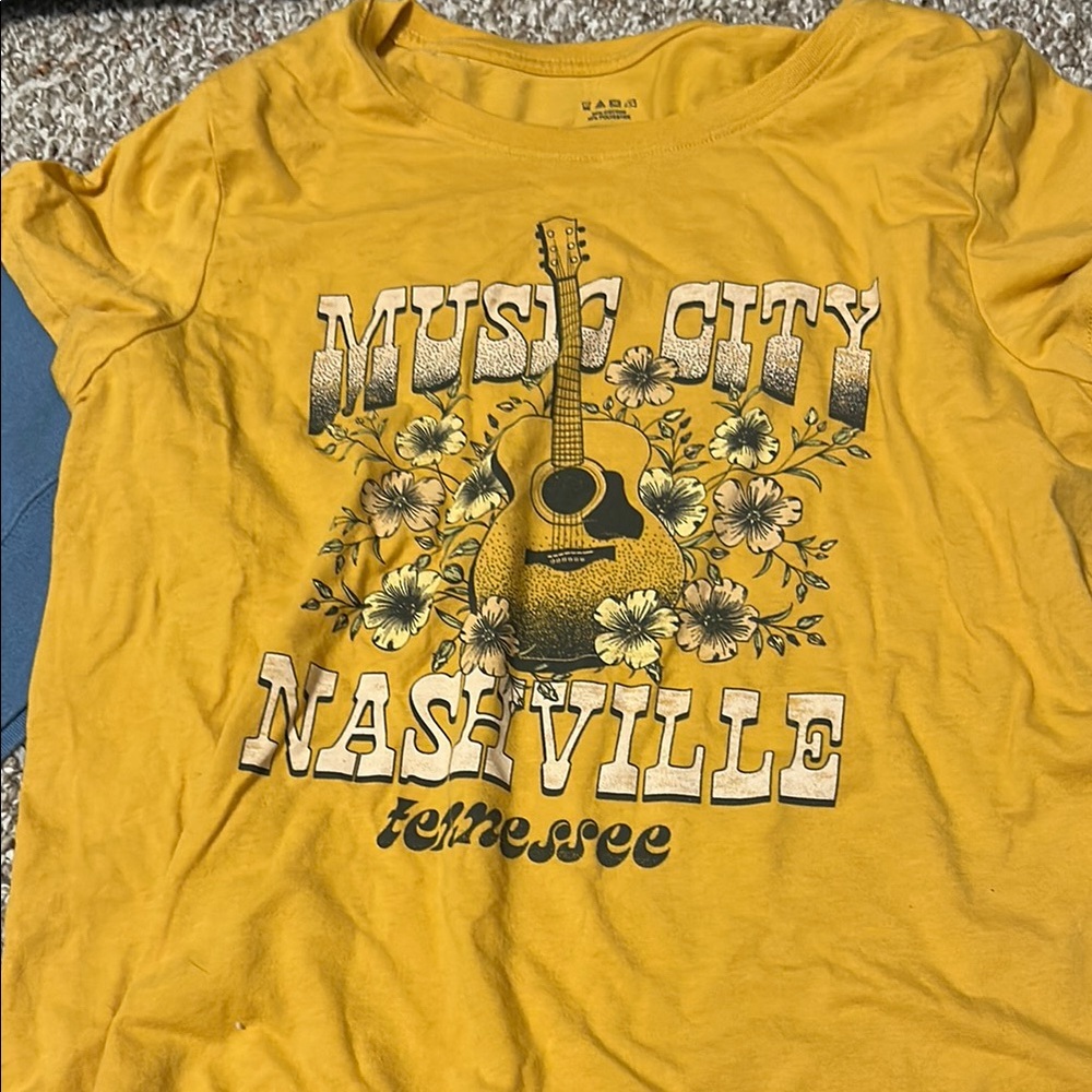 Yellow Music City Nashville Graphic Tee